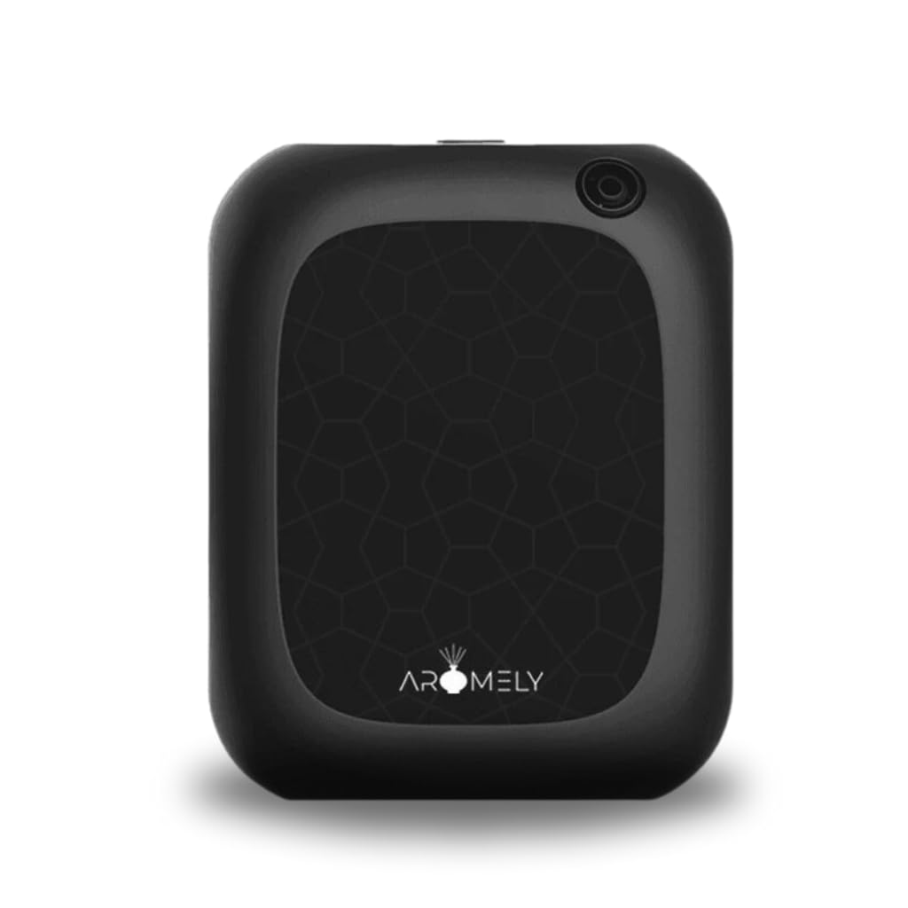 AROMELY difusor nebulizante inteligente con conexión inalámbrica para aroma continuo en casa.