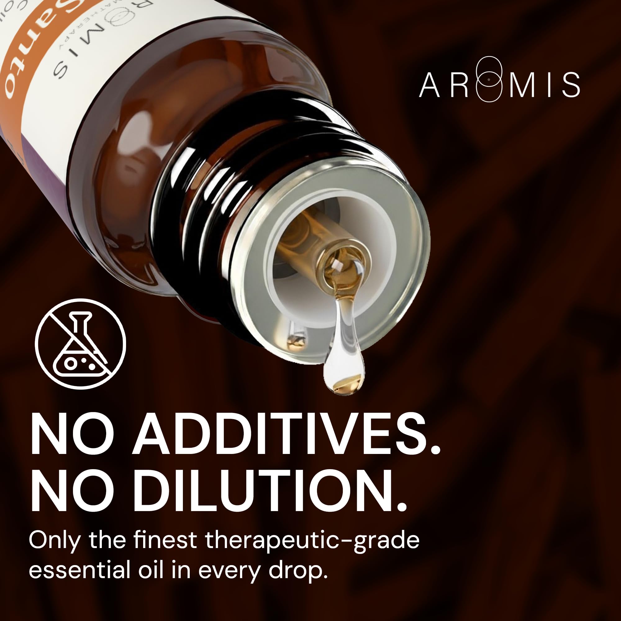 ArOmis Aromatherapy Palo Santo – goteo preciso para uso diario en difusor.