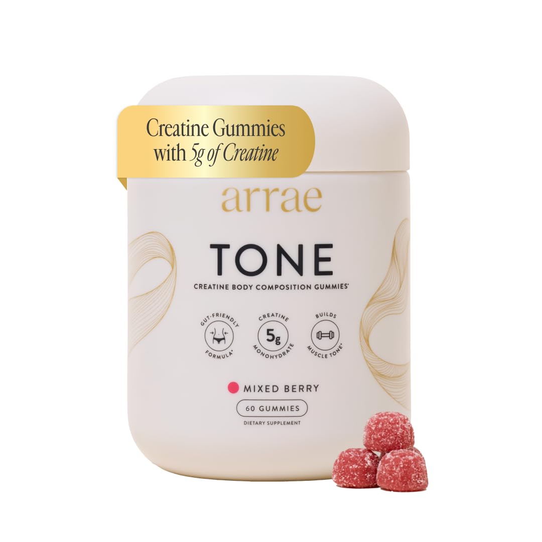 Gomitas Arrae Tone en frasco, ideal para entrenamientos constantes.
