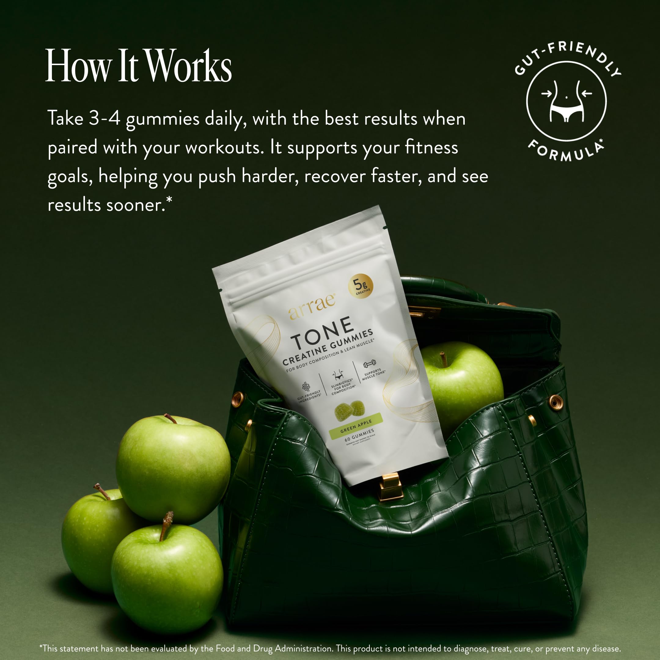 Arrae gomas sabor manzana verde ácida, ideal para consumo diario