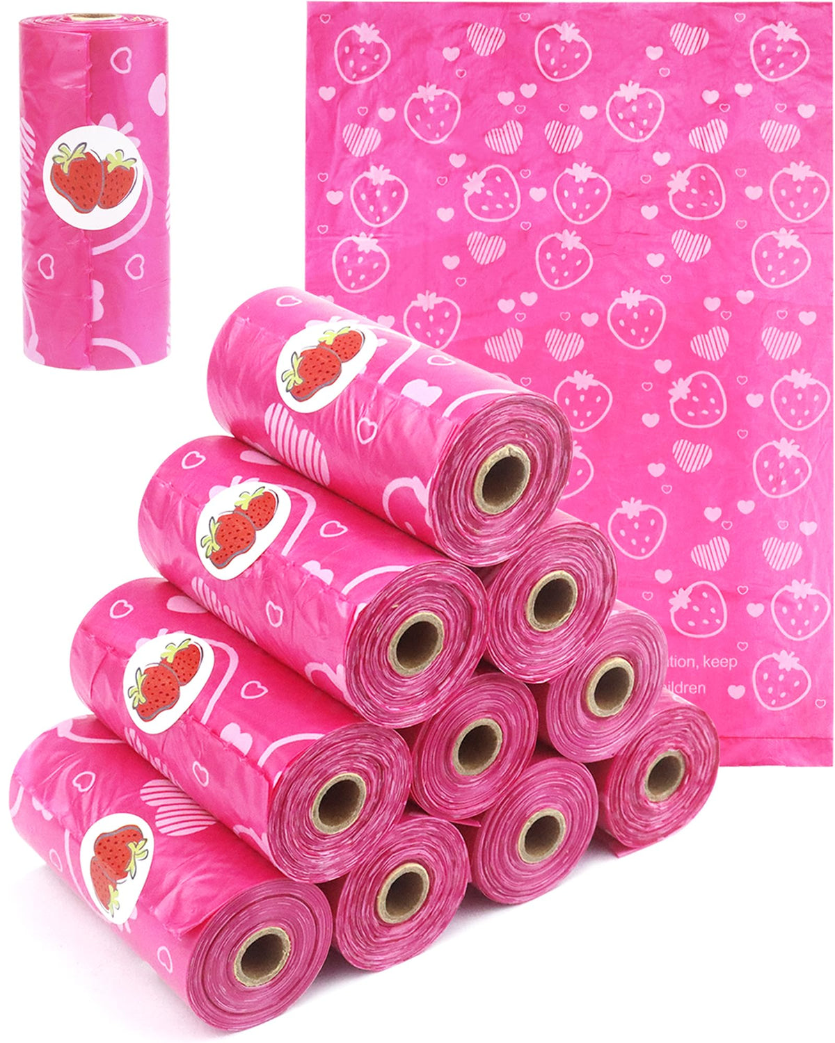 ArtCute bolsas desechables para higiene femenina, estampado fresa y privacidad.