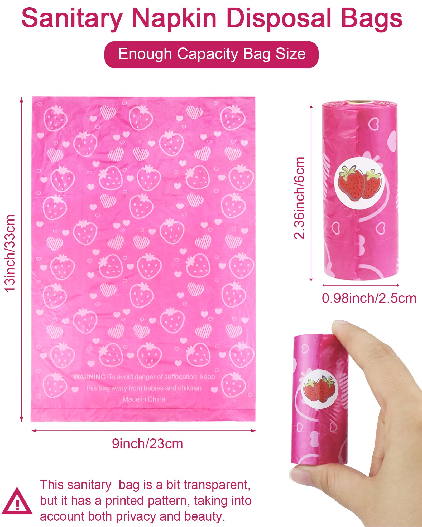 ArtCute rollos de bolsas compactas, fáciles de llevar en bolso para viaje.