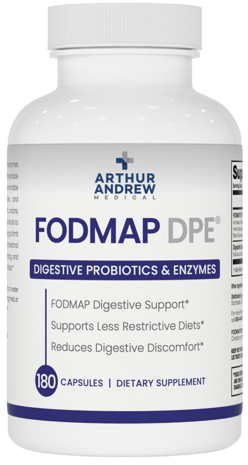 Arthur Andrew Medical FODMAP DPE, botella para facilitar la digestión de FODMAP.