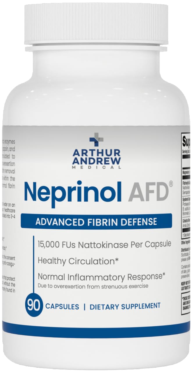 Arthur Andrew Medical Neprinol AFD bottle front view signals daily enzyme support