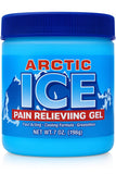 Artic Ice gel alivia dolor muscular con mentol azul, sensación refrescante al aplicar.