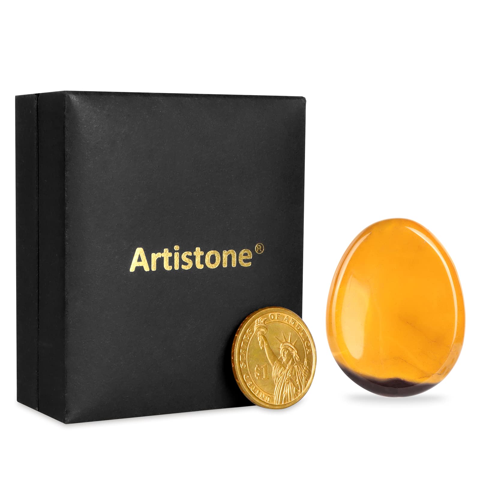 Artistone piedra pulgar para meditación y reiki, favorece la concentración