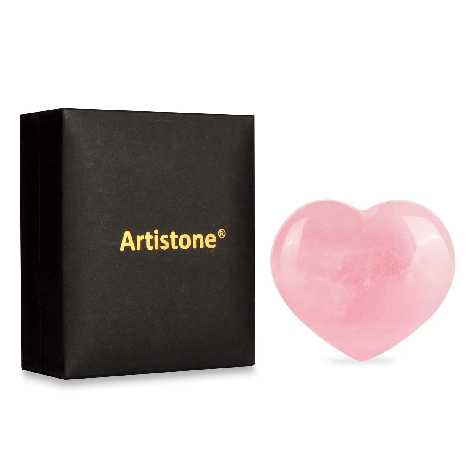 Piedra de cuarzo rosa Artistone para prácticas espirituales y energía emocional.
