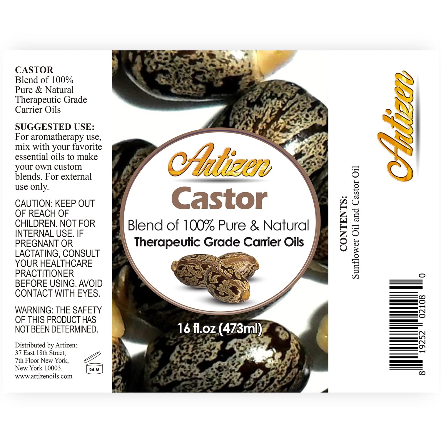Aceite de Ricino Artizen para pestañas definidas y mirada más intensa.