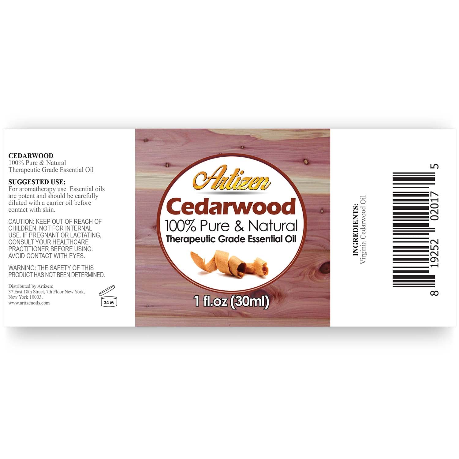 Artizen Cedro Virginia, aroma suave para difusor en casa.