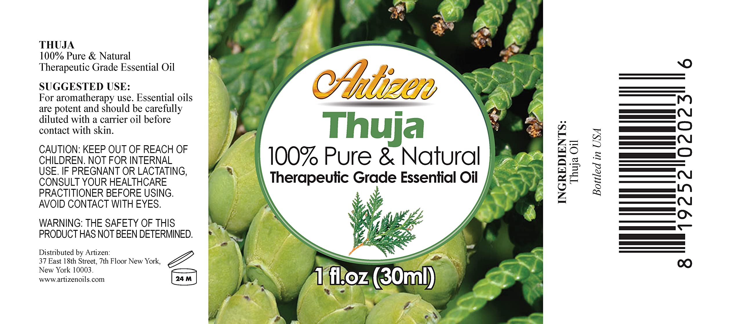 Artizen Thuja con etiqueta UV protege la pureza
