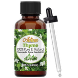 Aceite de tomillo Artizen en botella con gotero para aromaterapia.