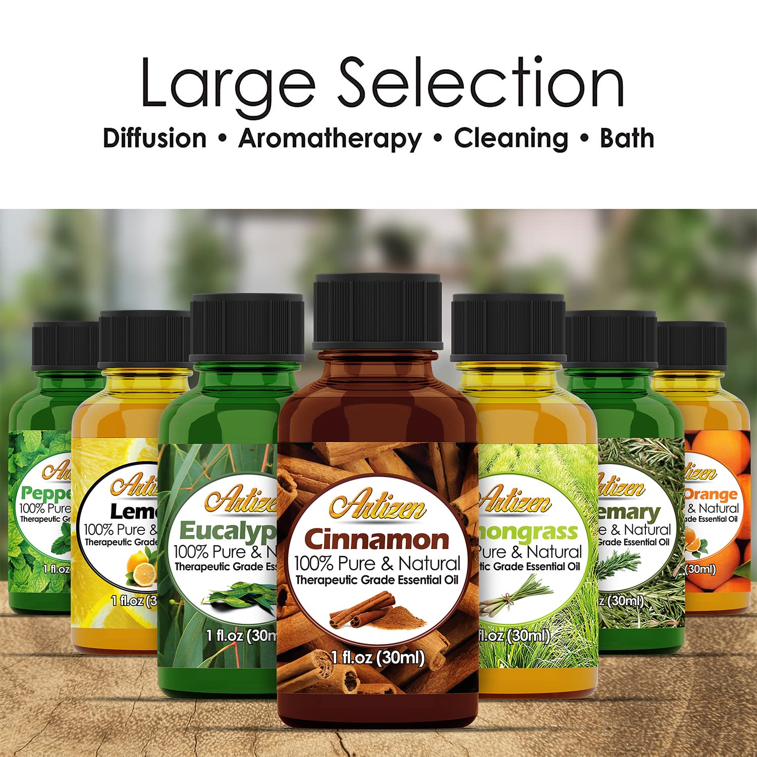 Artizen set de invierno con aceite de incienso, ideal para aromas navideños.
