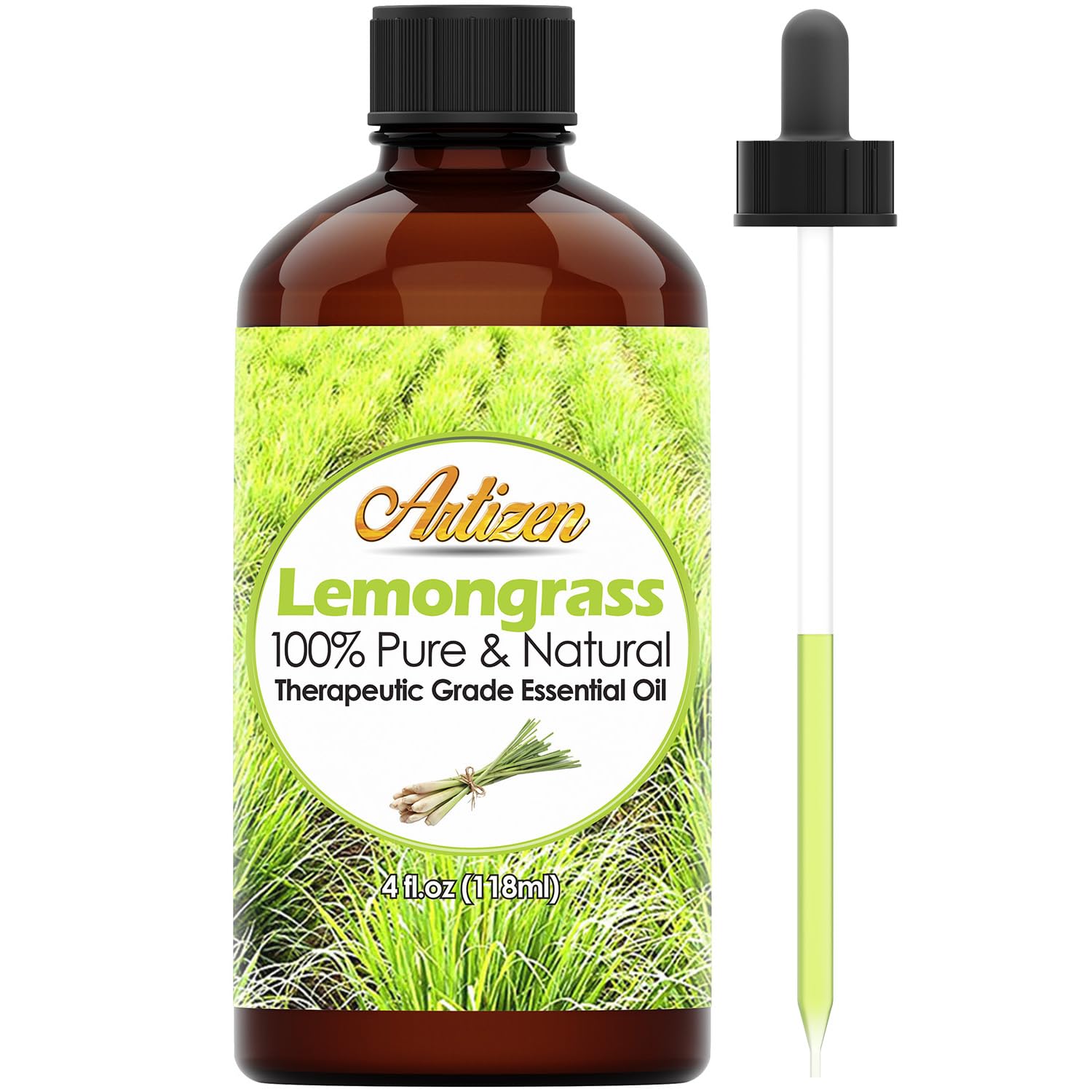 Artizen Lemongrass, frasco de vidrio azul para aromaterapia y relajación suave