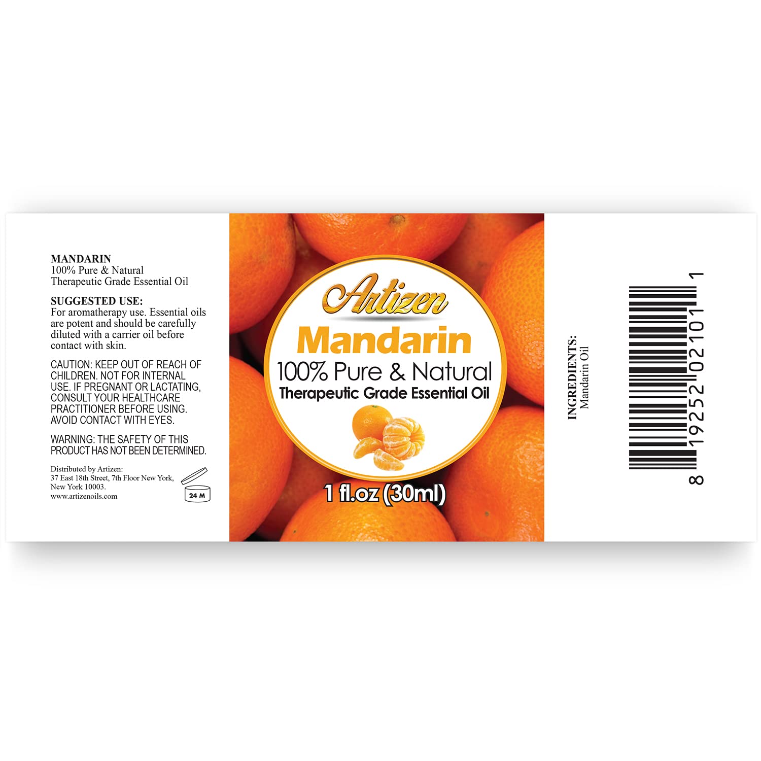 Artizen mandarina lista para uso en difusor y ambiente agradable.