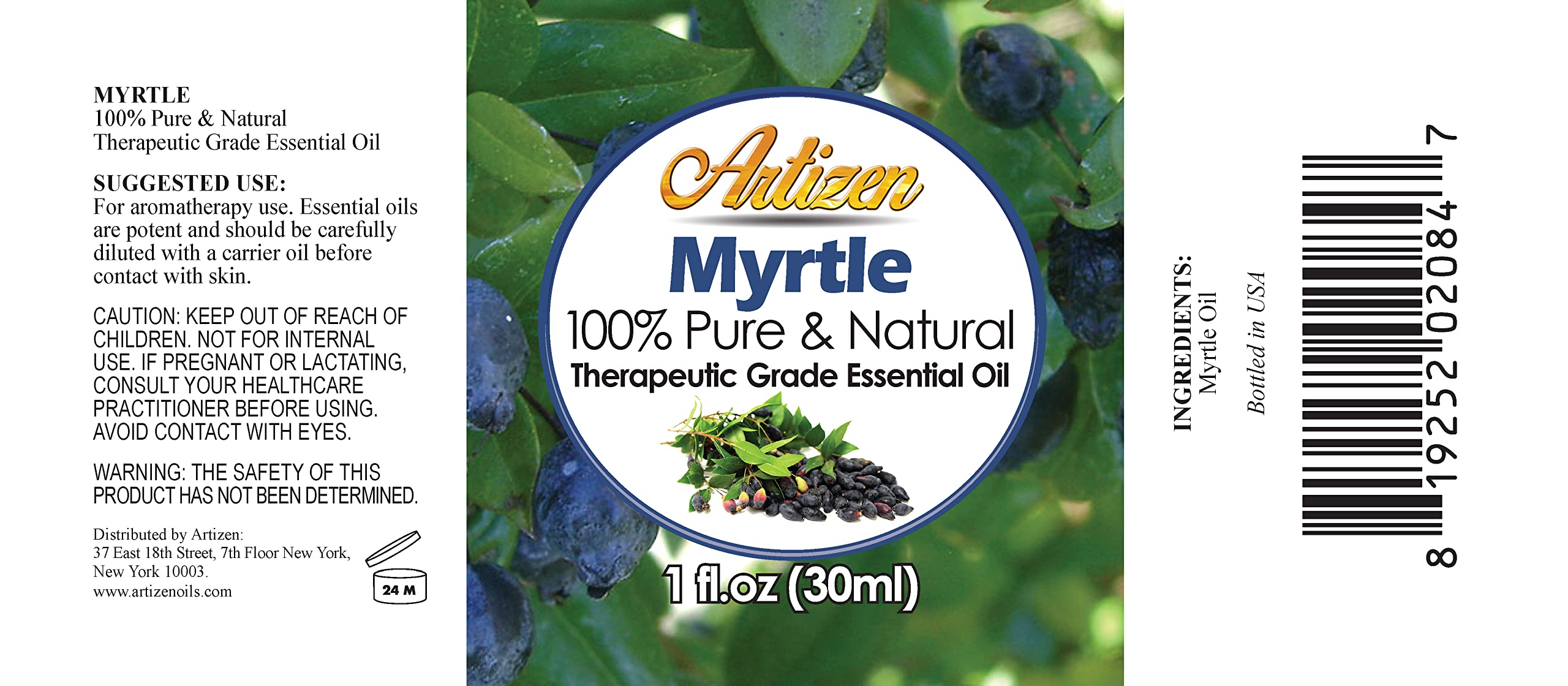 Artizen Mirto Aceite Esencial: cuentagotas para aplicar gotas con precisión.
