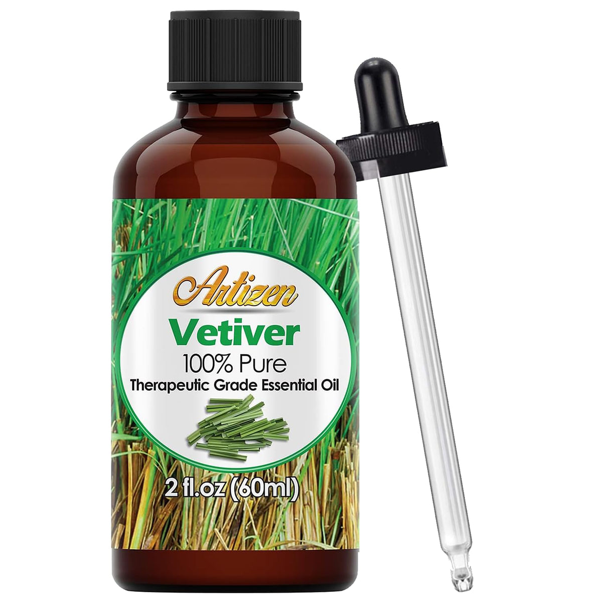 Artizen Vetiver: botella de aceite listo para uso en difusores