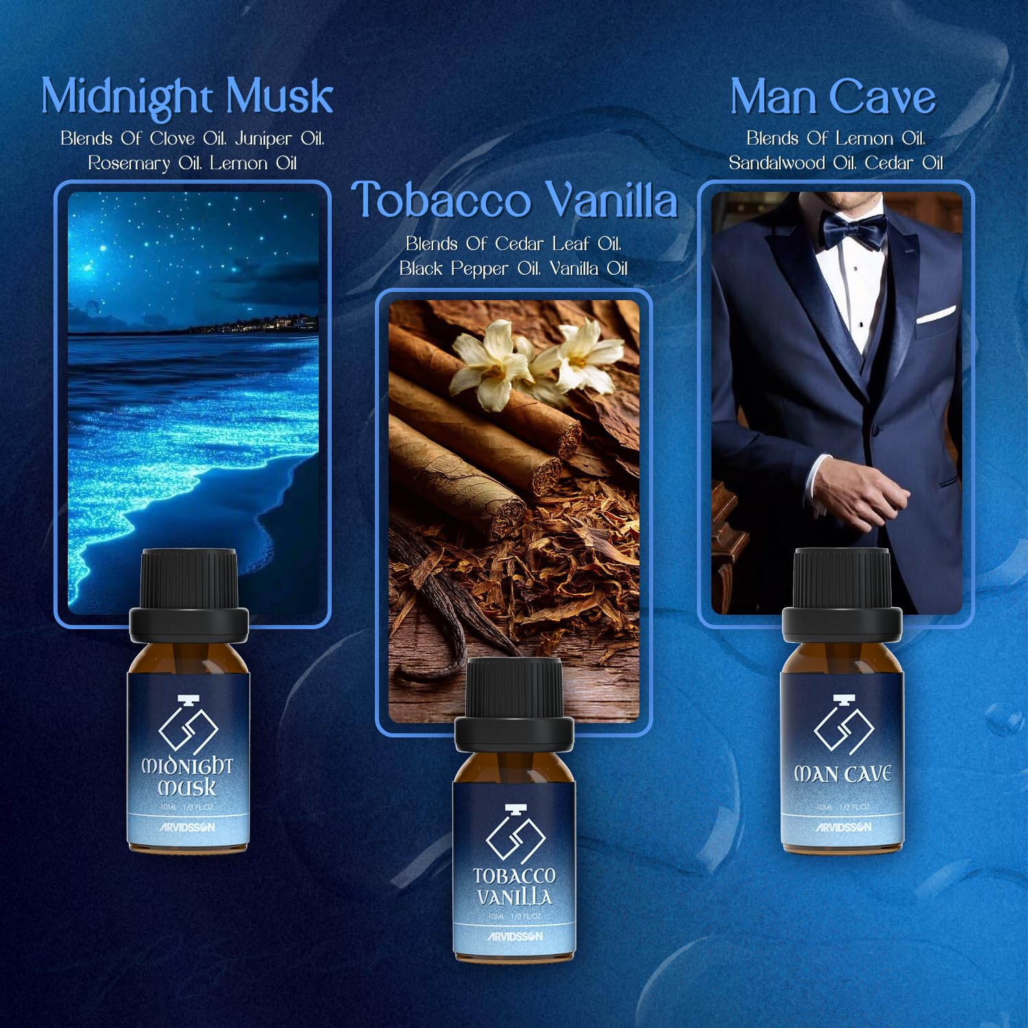 ARVIDSSON TABACO VAINILLA para difusor, toque cálido y dulce