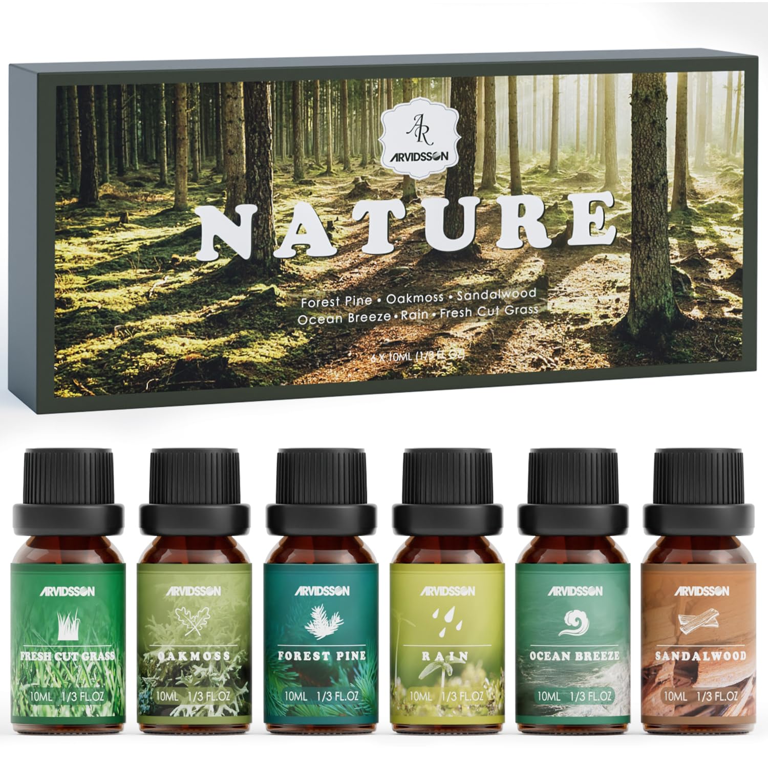 ARVIDSSON conjunto de aceites naturales con frascos de 10 ml para velas y difusores