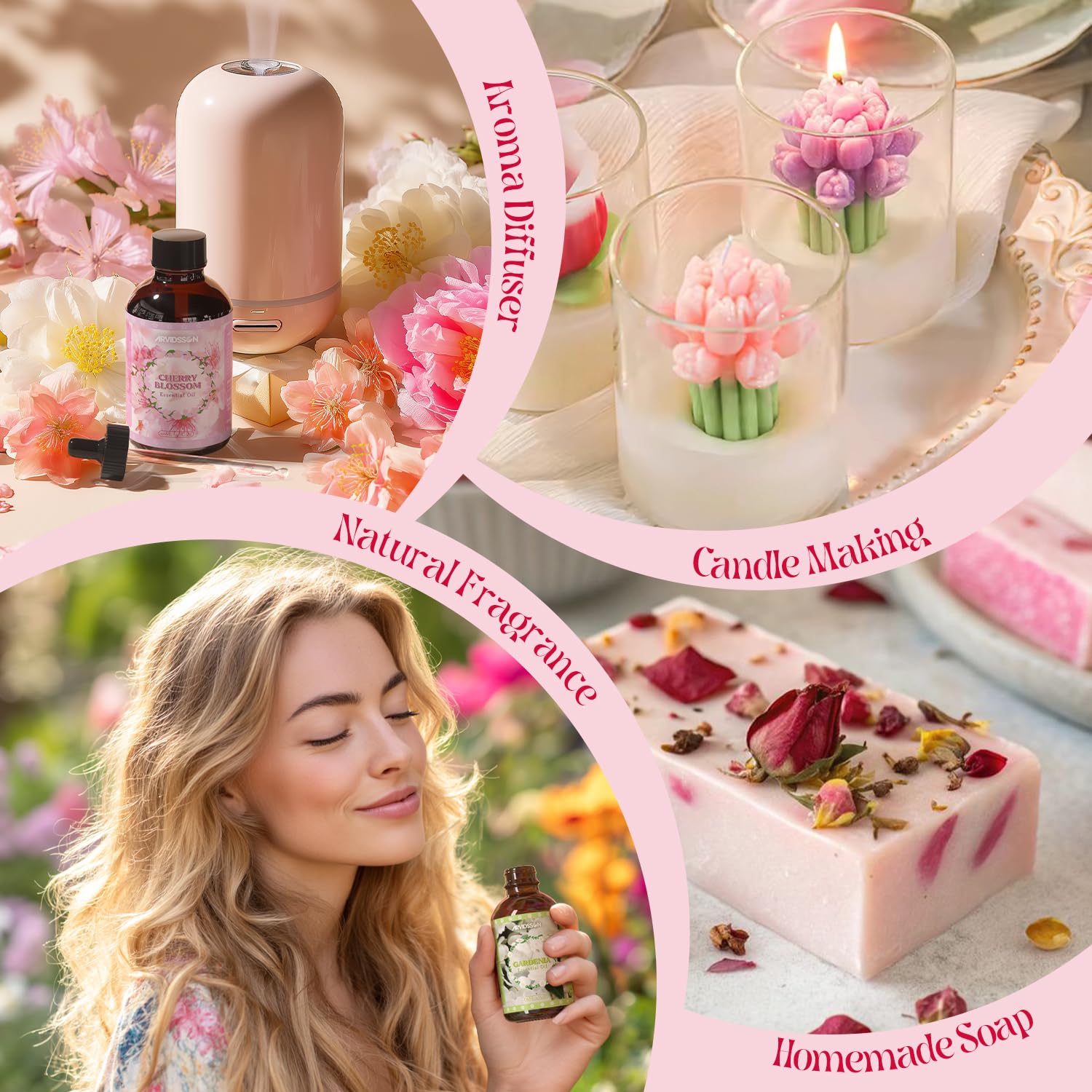 ARVIDSSON Cherry Blossom masaje suave con aceite portador