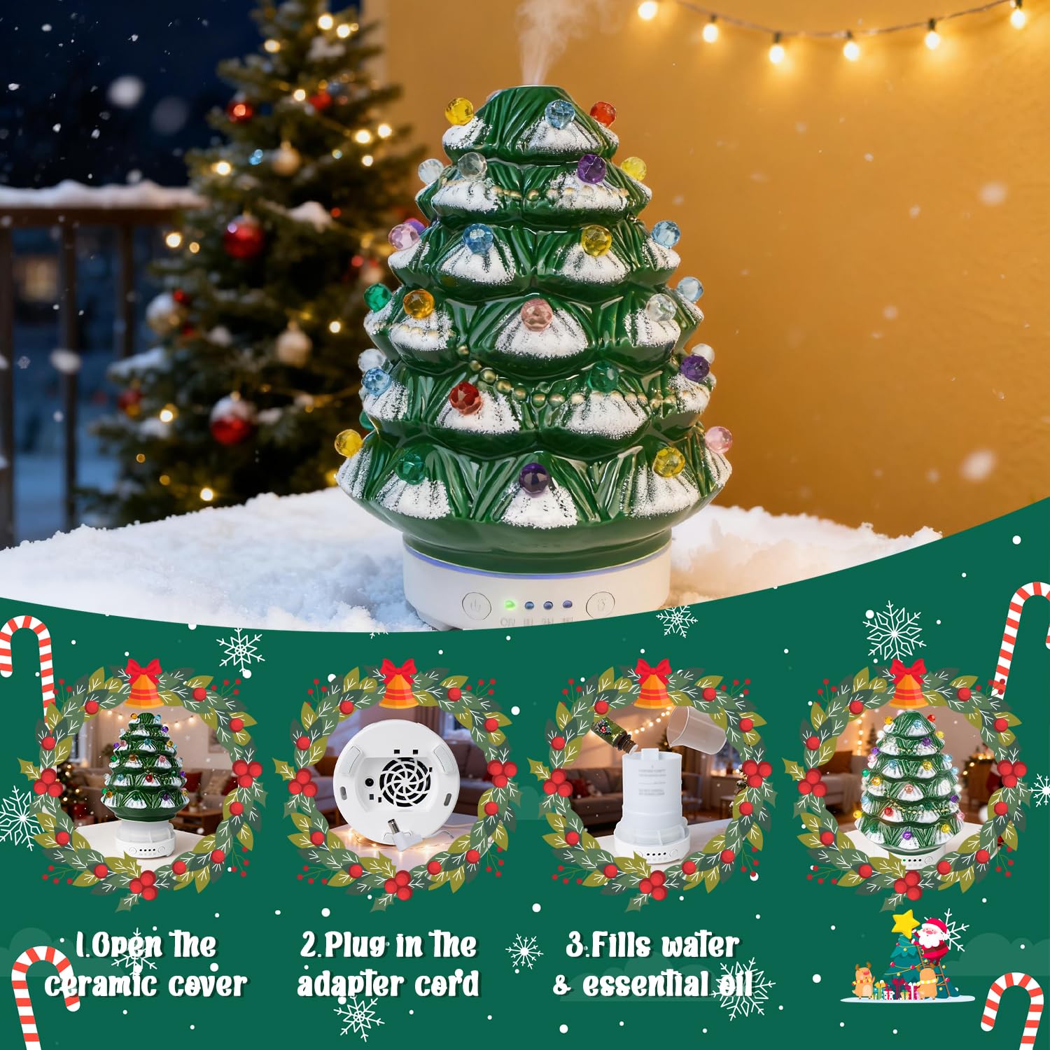 ARVIDSSON difusor navidad cerámica detallada añade elegancia decorativa