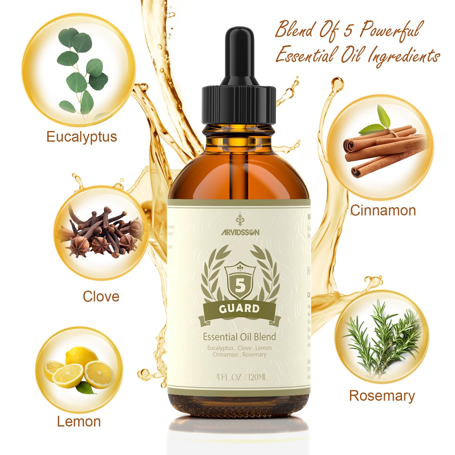 ARVIDSSON Five Guard: gotas de aceite para difusor con aroma cálido y especiado.
