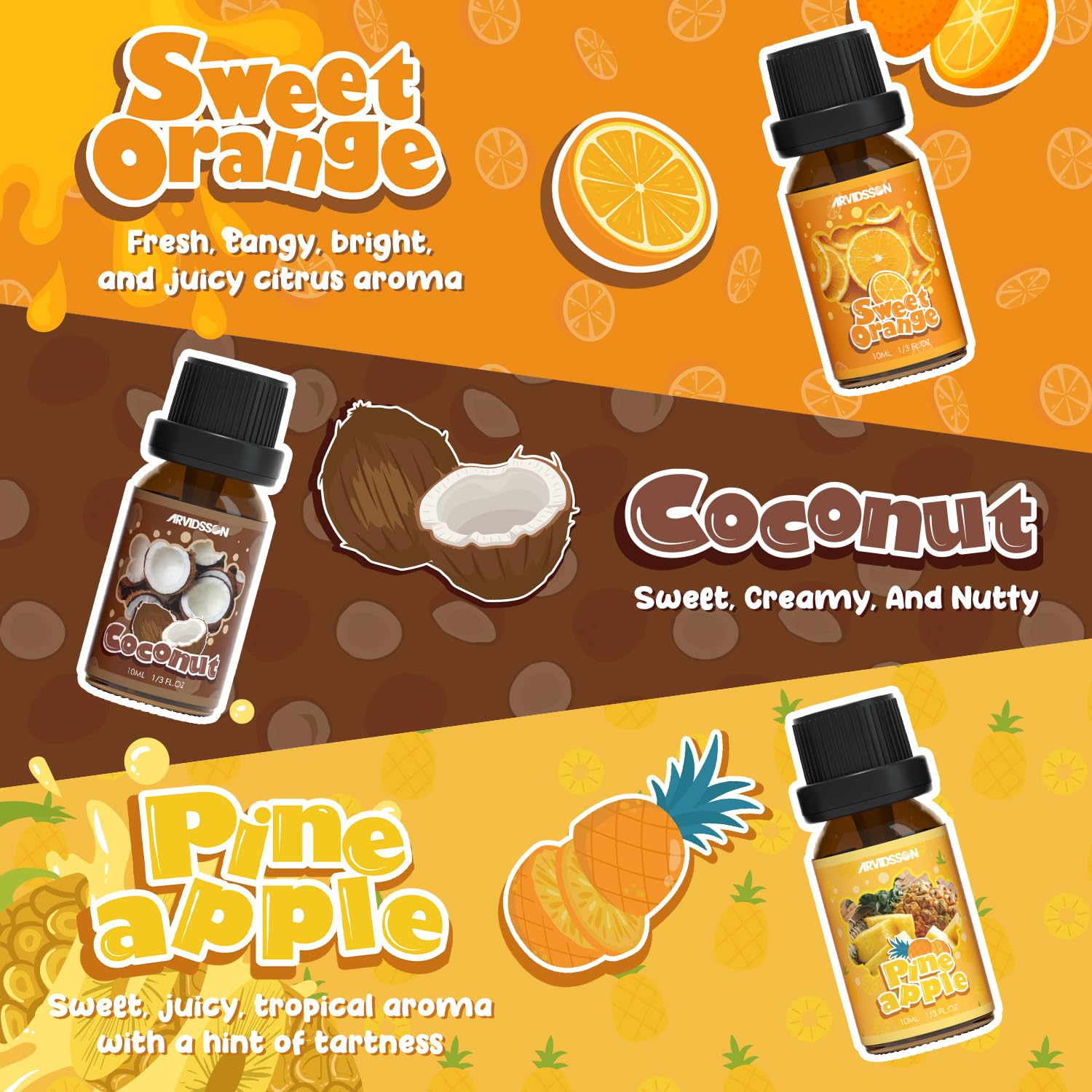 ARVIDSSON aceite esencial coco para cremas y difusores