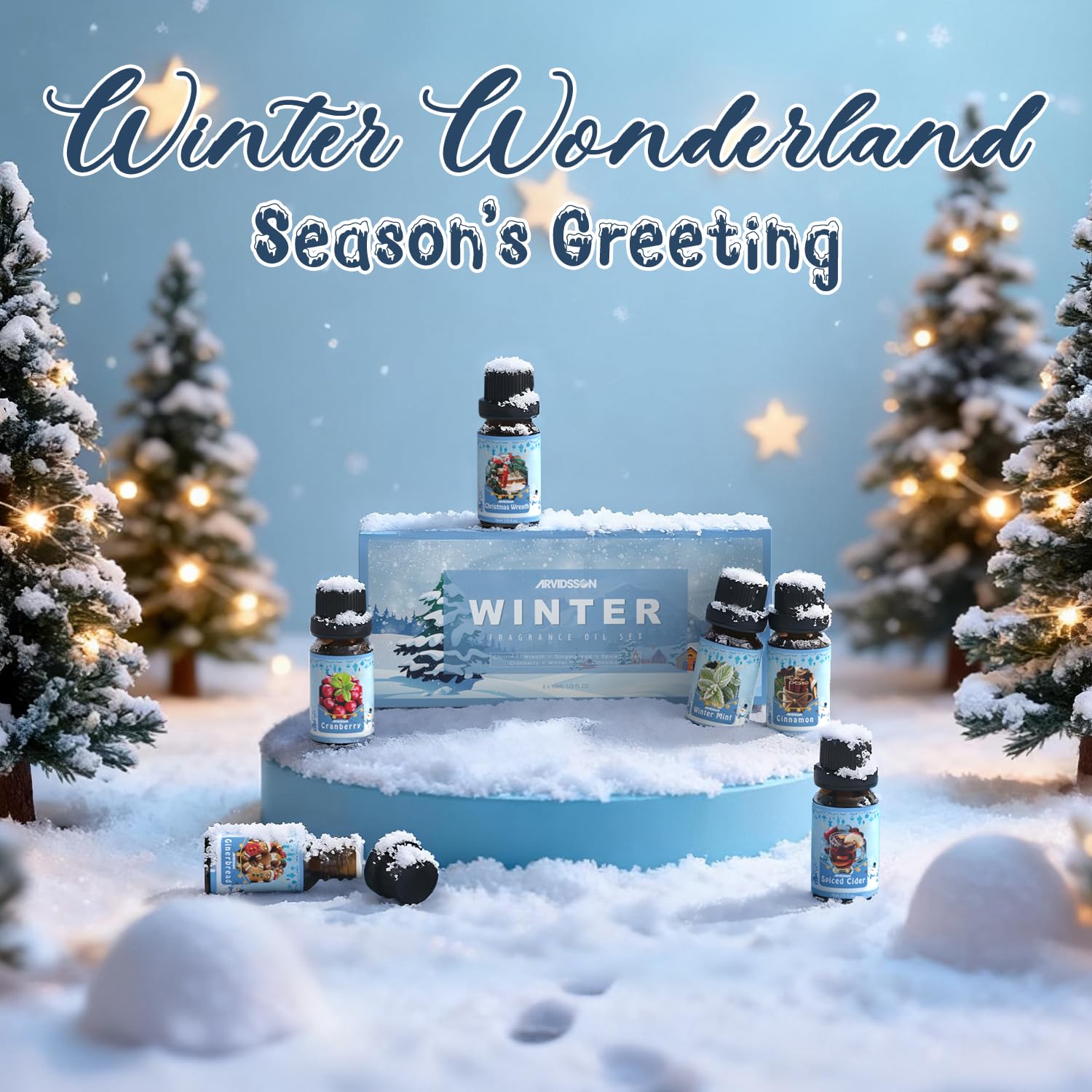 ARVIDSSON corona navideña, aroma festivo para difusor y ambiente cálido