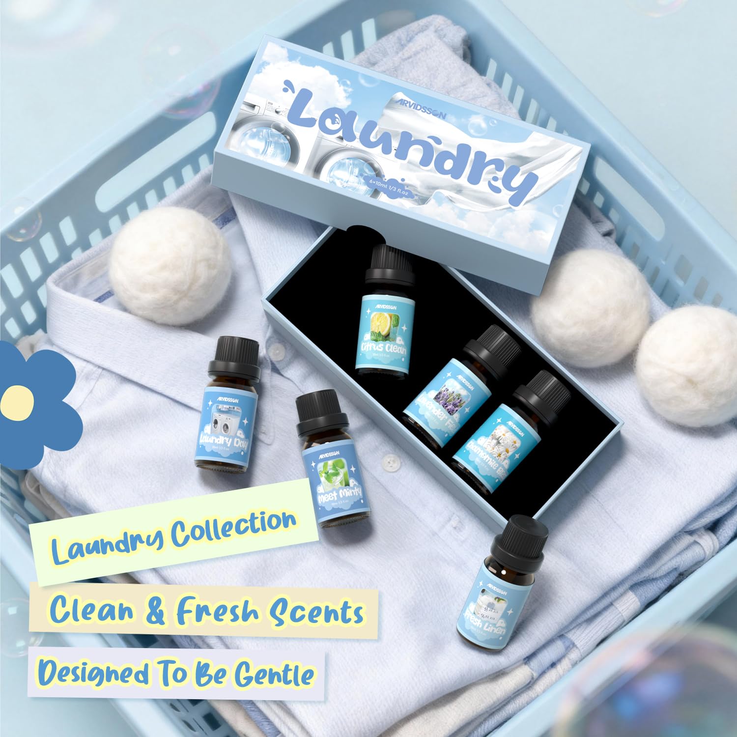 ARVIDSSON: aroma limpio para Laundry Day en prendas cotidianas.