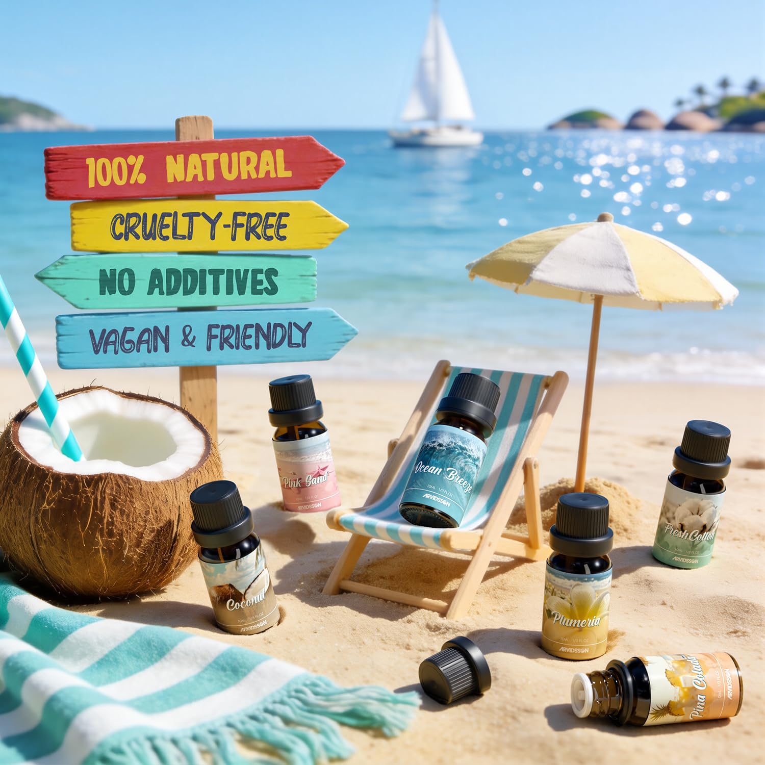 ARVIDSSON Pina Colada para difusor, fragancia tropical y dulce