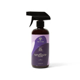 As I Am Hair Spray agua de arroz, hidratación ligera y brillo natural.