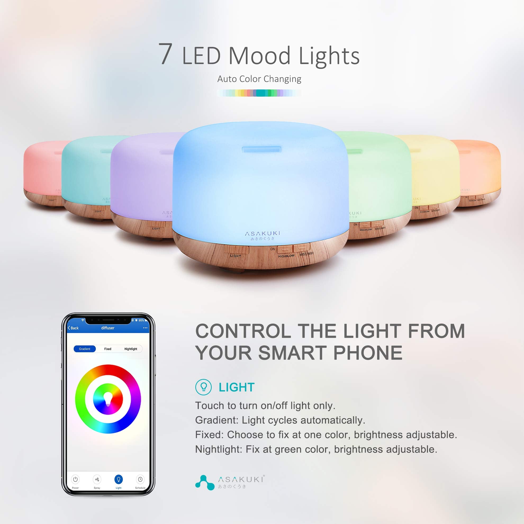 ASAKUKI difusor creando ambiente relajante en casa