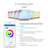 ASAKUKI difusor con 7 colores LED para crear ambiente relajante