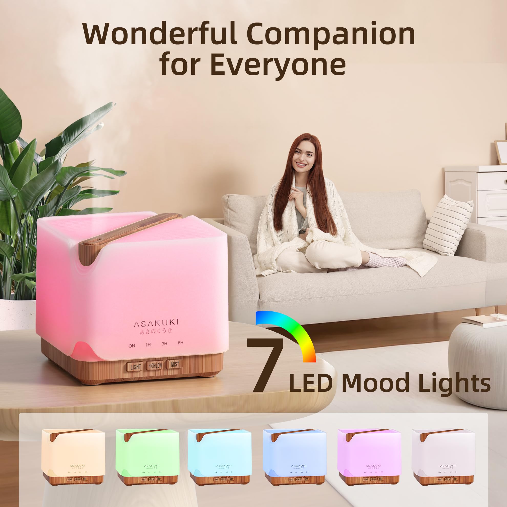 ASAKUKI difusor ideal para salas, cocinas y dormitorios grandes