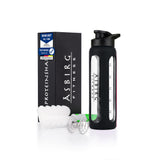 Asbirg Fitness botella-vidrio-24oz con bola mezcladora para batidos suaves.