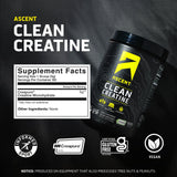 Ascent creatina monohidrato vertido en shaker para entrenamiento