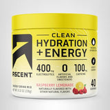 Ascent Clean Hydration + Energy, opción sin gluten, para rutinas diarias con energía sostenida.