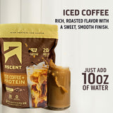 Textura cremosa de Ascent Proteína de Café Helado para mezclar sin grumos.