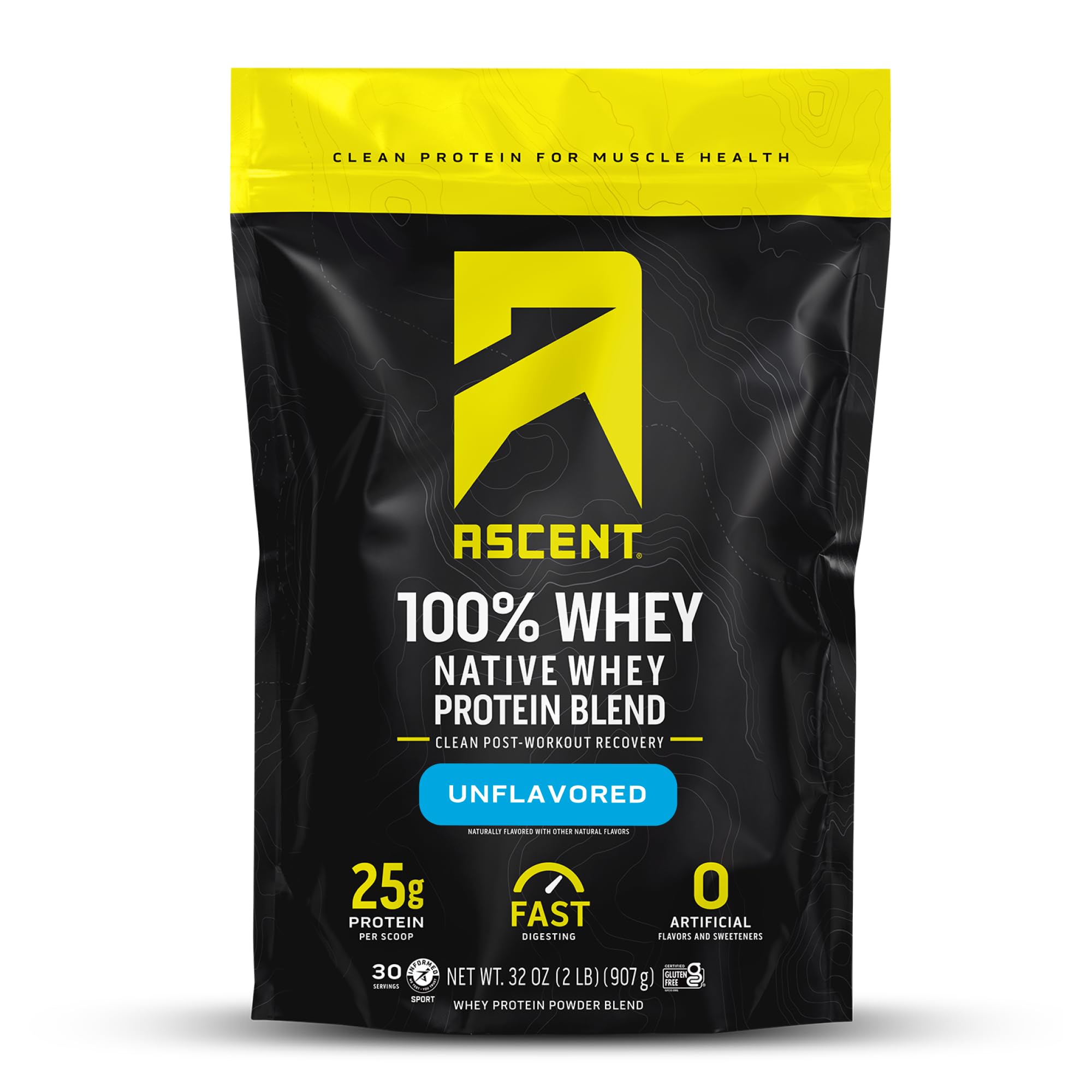 Ascent proteína de suero polvo 2 lb, enfoque polvo, apoyo a la recuperación posentrenamiento