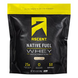 Ascent Whey Vanilla etiqueta libre de gluten para dietas