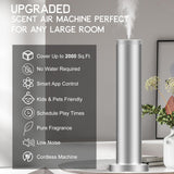 ASCENTYER difusor: controles en botones y app para ajuste remoto.