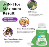 Ascuoli bienestar diario NMN-Resveratrol, soporte posible para un cuerpo activo.