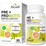 Ascuoli Probiotics: botella de cápsulas para apoyar la digestión diaria.
