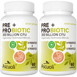 Ascuoli Probiotics cápsulas con 300 mil millones CFU para una salud intestinal diaria
