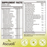 Ascuoli Probiotics 24 cepas distintas para diversidad microbiana y digestión equilibrada
