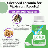 Tabletas disolución de Ascuoli Resveratrol para uso cómodo.