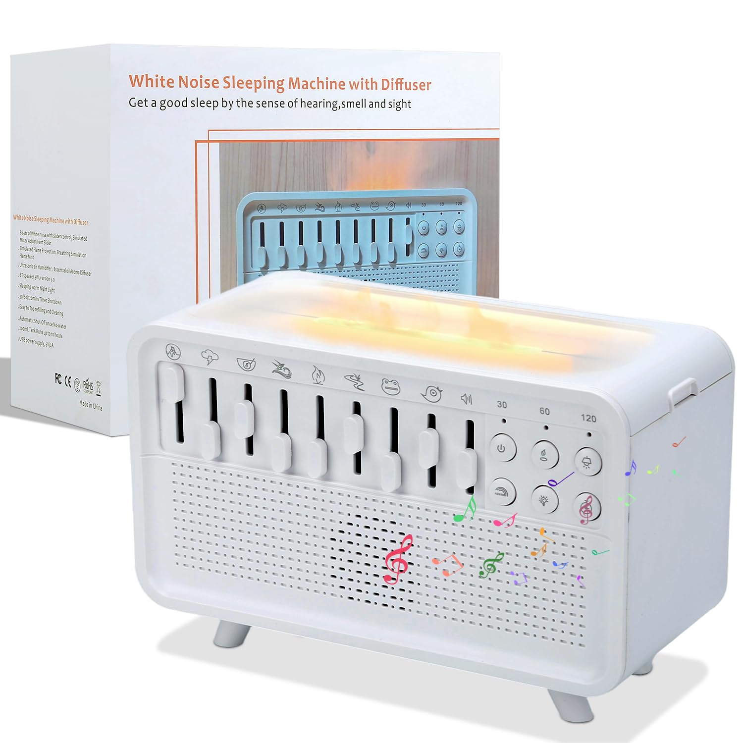 ASFHJP humidificador-noche-luz-suave: ideal para dormir más relajado.