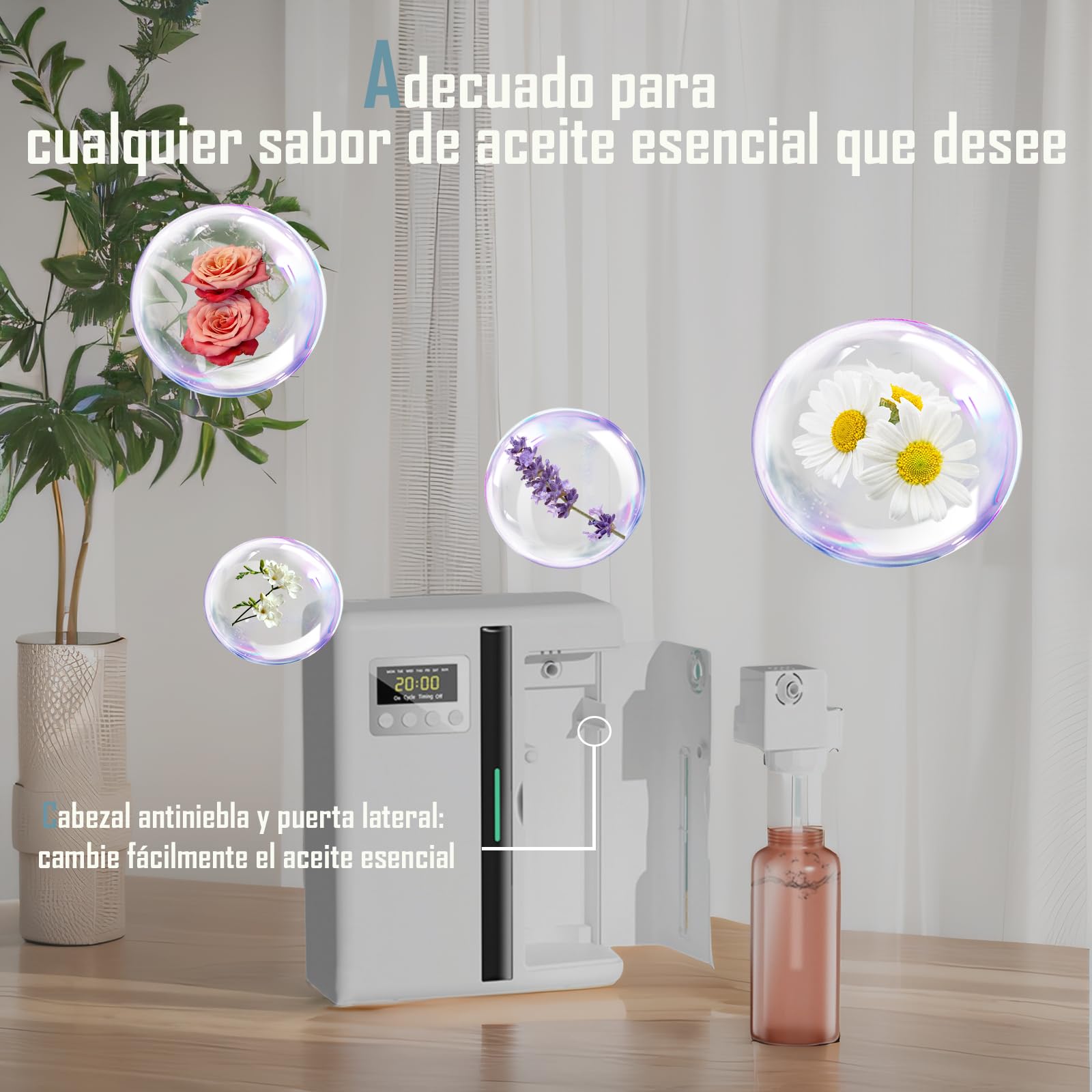Asixxsix difusor de aire, instalación fácil con adaptador incluido
