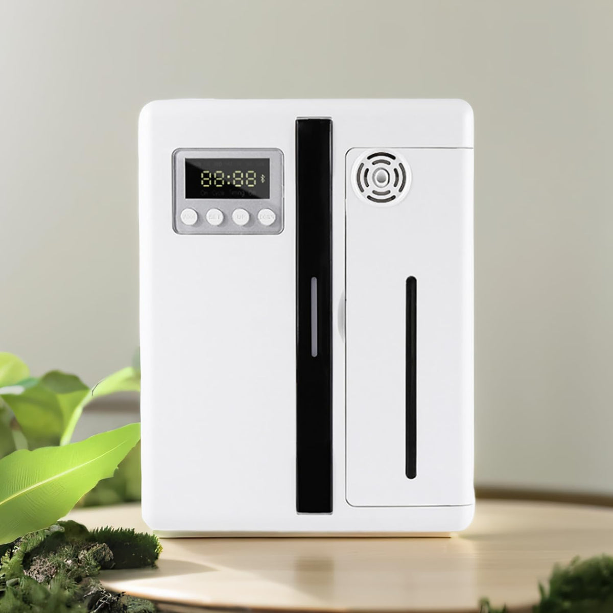 Asixxsix difusor de aroma inteligente, vista frontal, ideal para ambientes en casa