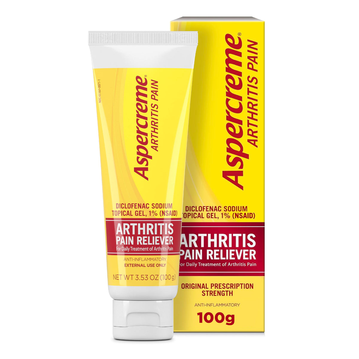 Aspercreme Gel alivio de articulaciones en envase de 100 g para uso diario