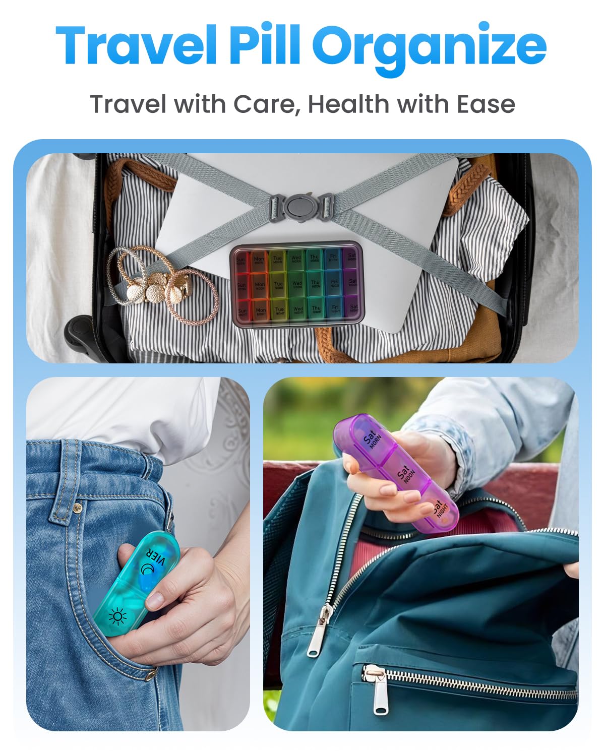 ASprink tamaño compacto para viaje, cabe en bolso o bolsillo.